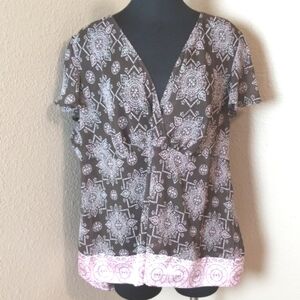 Lane Bryant Blouse Flutter Sleeve